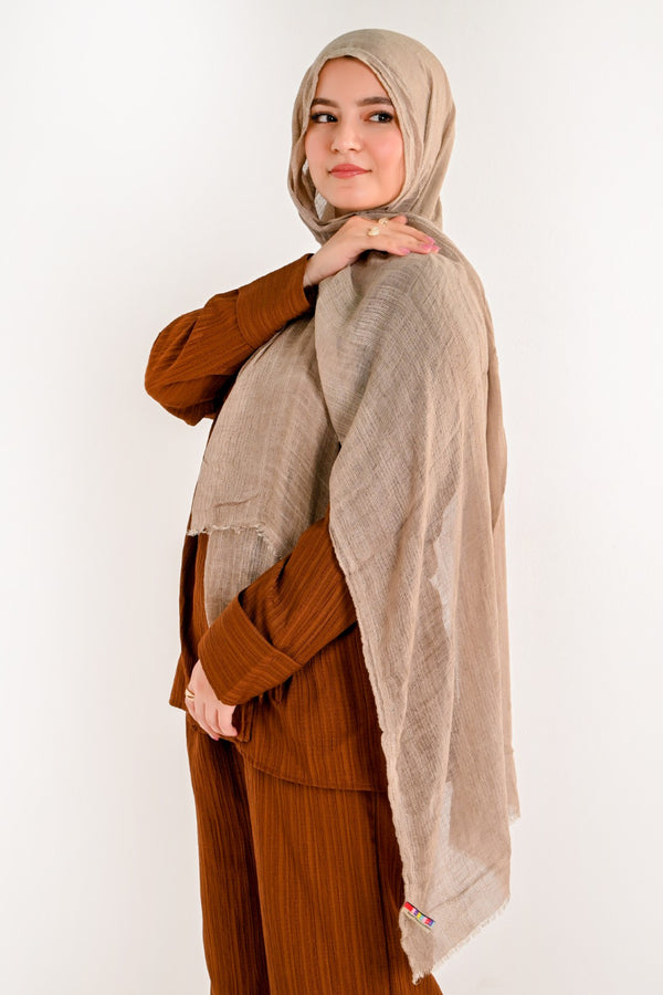 VELVET COTTON TAUPE BIEGE shade #5