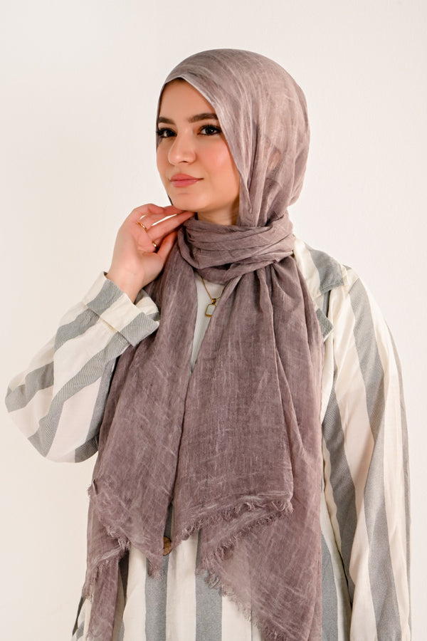 RUFFLED COTTON MARBLE Bean Paste shade