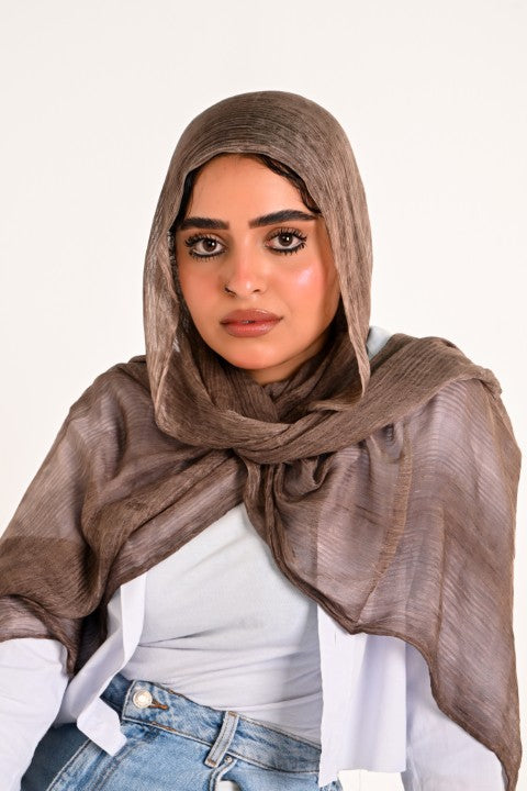 Messy Chiffon MAUVE BROWN Shade