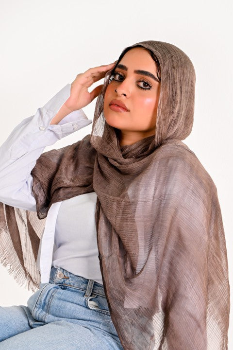 Messy Chiffon MAUVE BROWN Shade