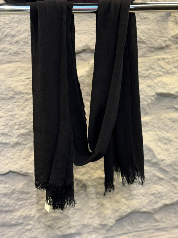Ruffled cotton #1 BLACK Shade