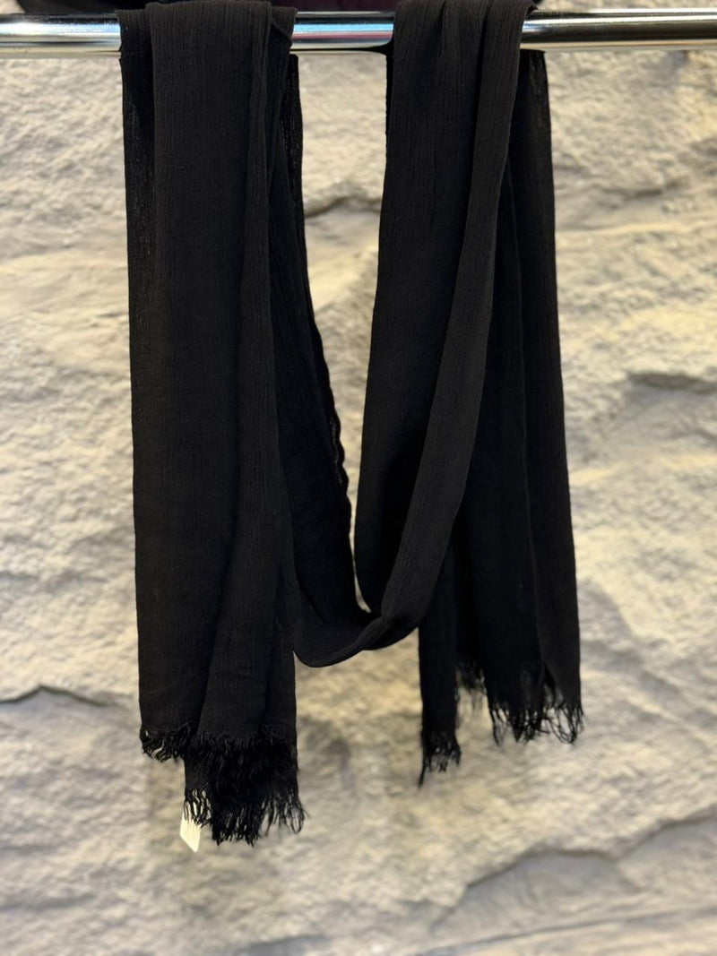 Ruffled cotton #1 BLACK Shade