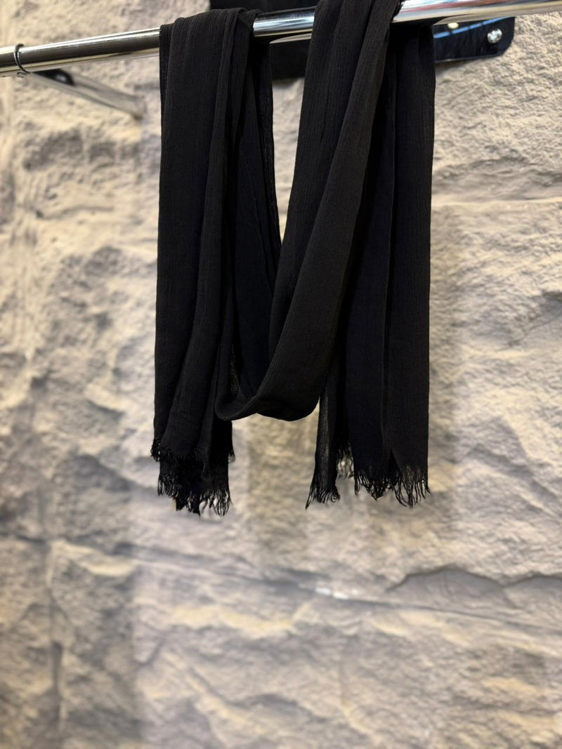 Ruffled cotton #1 BLACK Shade