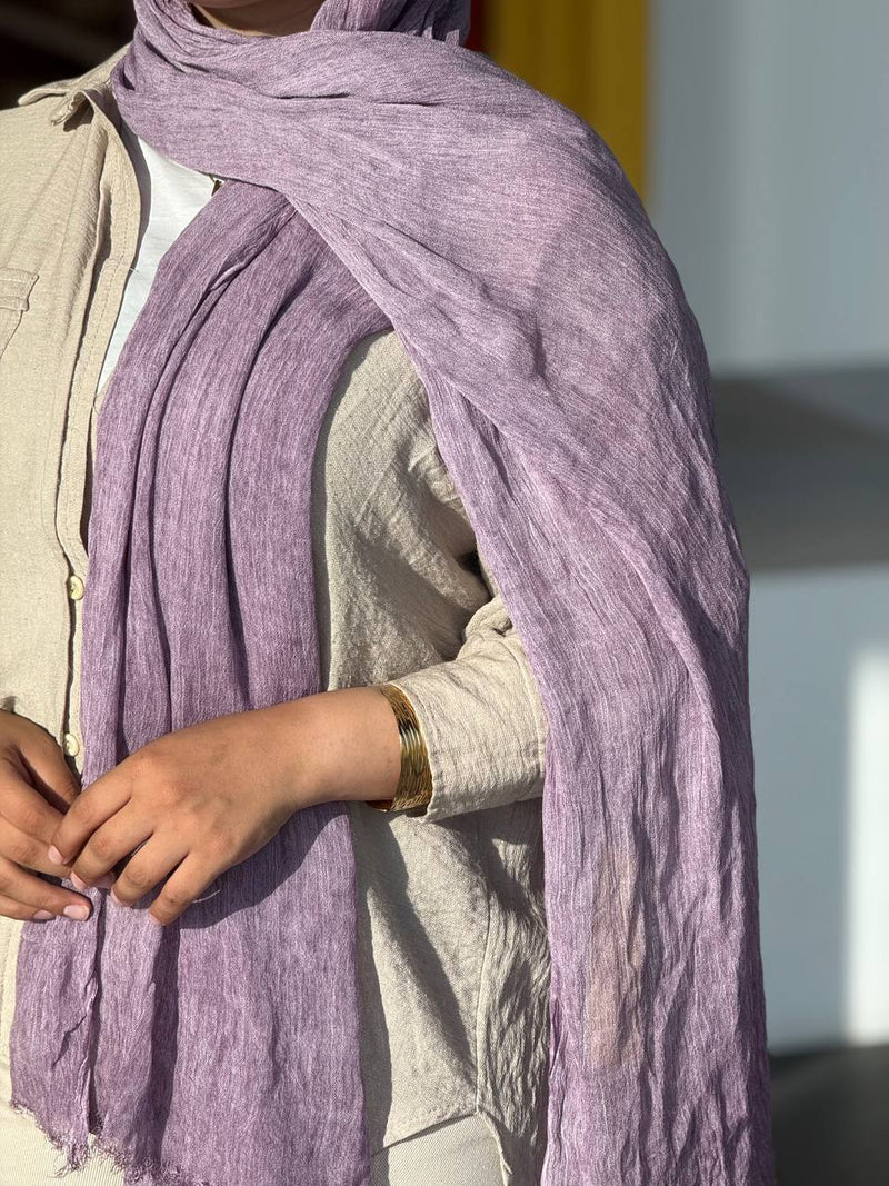 Ruffled cotton DUSTY LAVENDER Shade